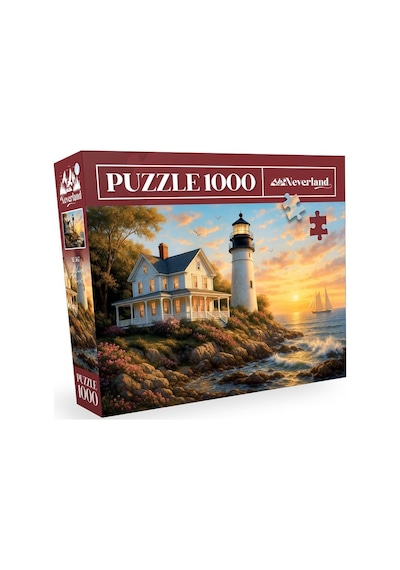 1000 Parça - Lıghthouse Sunset Deniz Feneri Günbatımı
