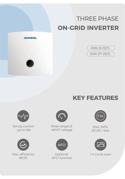 Auxsol - İnges 25 Kw Trifaze On-grid Inverter - 25000 Watt Şebeke Bağlantılı Invertör
