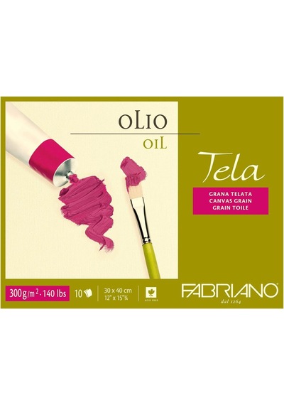 Fabriano Tela 30 X 40-300 Gr. Tuval Canvas Dokulu Yağlı Boya Kağıdı - Blok Genel