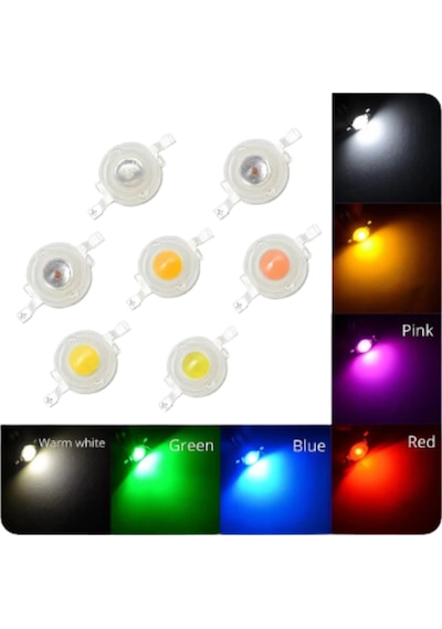 1 Watt 350ma Pembe Power Led Pcb 10 Adet