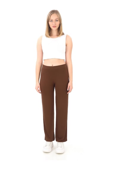 Extra Yumuşak Uzun Viskon Pantolon Home&outdoor-kahverengi Kahverengi