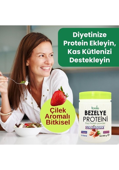 Fibrelle Bezelye Protein Çilek Aromalı 400 G