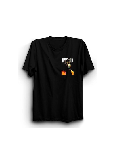 Stoned&Fame Juice Wrld Baskılı Unisex %100 Pamuk Siyah T-shirt SIYAH Siyah