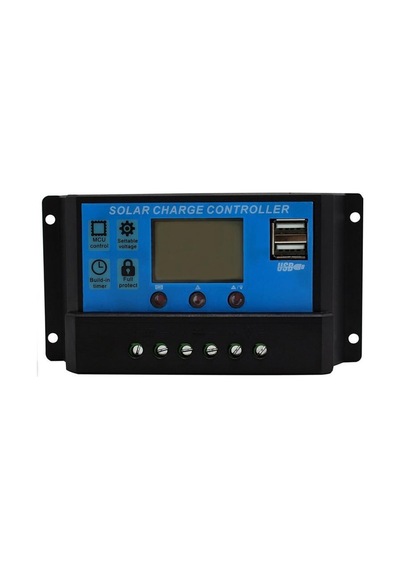 Pwm 30A Solar Şarj Regülatörü 12 V 24 V Lcd Ekran Çift Usb