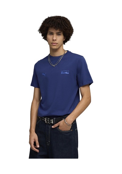 Puma Pl Essentials Erkek Mavi Günlük Stil T-shirt 63449519 Mavi
