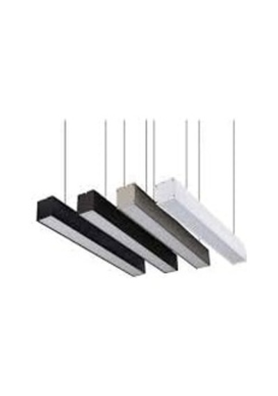 Lekoled Led Sarkıt Linear Aydınlatma 100 Cm Beyaz Işık 6500 K 5x8cm Aluminyum Siyah Kasa 6500k Beyaz Çok Renkli