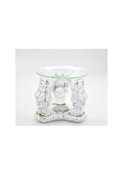 3 Adet Buda Buhurdanlık Polyester Figürlü Masaüstü Dekor Buhurdanlık, 11x12 Cm, Incense Burner Buddha