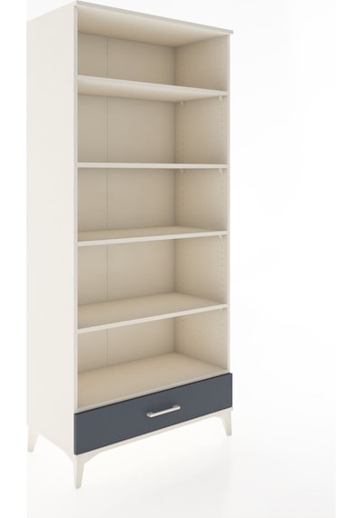 Hyperion Dolap 5 Raflı Tek Çekmeceli 88x44x195 Aytaşı-antrasit Aytaşı