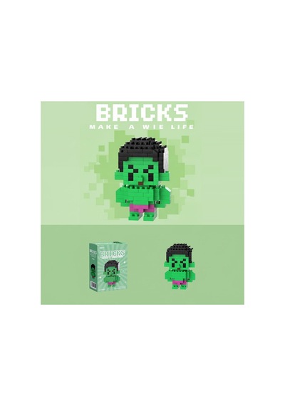 Hulk Marvel Mikro Blok Lego Seti - 3d Puzzle Figür Oyuncak - Eğitici Yenilmezler Avengers Serisi
