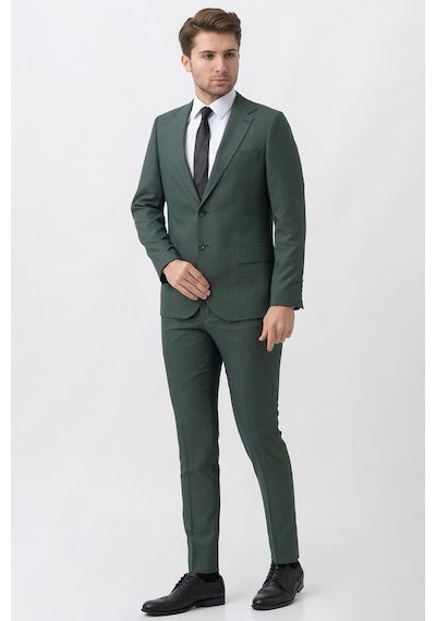 White Stone Bucaramanga T2029 Slim Fit 6 Drop Takım Elbise Desenli-desenli Yeşil