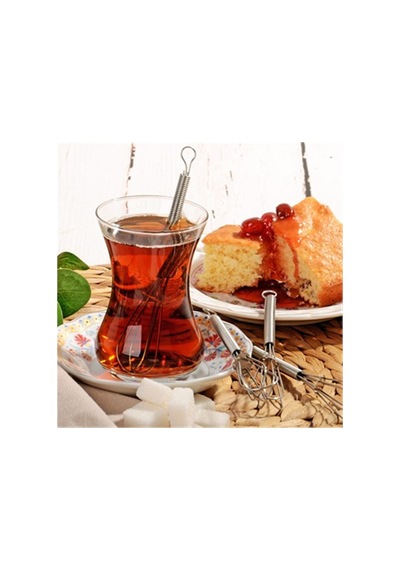 2 Adet Çırpıcı Şeklinde Çay Kaşıkları Beyaz - 825161669 Beyaz