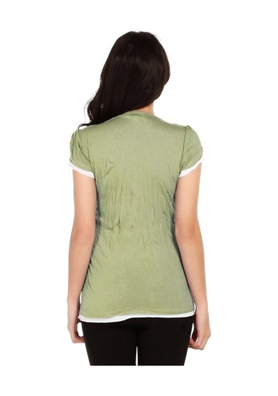 Bulalgiy Kadın Kiwi Trend T-Shirt - Bga106702 Yeşil