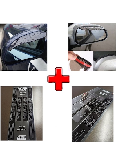 Skoda Kodiaq Uyumlu Kapı Eşiği Ve Ayna Yağmur Koruyucu (554254934)