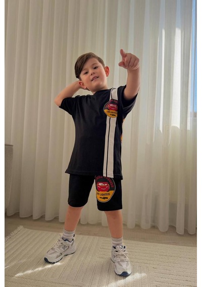 Cg Kids Şimşek Mcqueen Cars Arabalar Erkek Çocuk Tshirt&şort Alt Üst Takım Sırt Baskılı Siyah Cg Kids Şimşek Mcqueen Cars Arabalar Erkek Çocuk Tshirt&şort Alt Üst Takım Sırt Baskılı Siyah