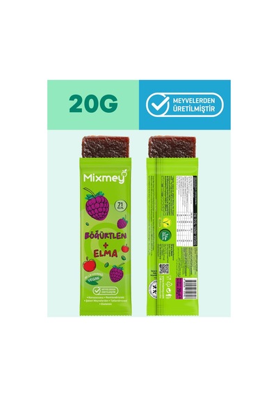 Böğürtlen Meyve Barı 288 Adet Atıştırmalıklar Vegan, Glutensiz 20g X 288 Adet