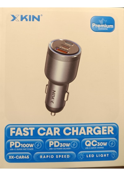 Xkın Xk-car45 Ast Car Charger Hızlı Araç Şarj Cihazı 100w