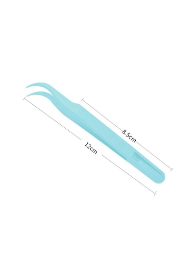 Koodmax Hassas Elektronik Ve El Sanatları Tamir Cımbızı Sert Plastik 12cm Kavisli Cımbız Mavi