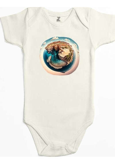 Zepplin Giyim Planet Mavi Bebek Body Zıbın