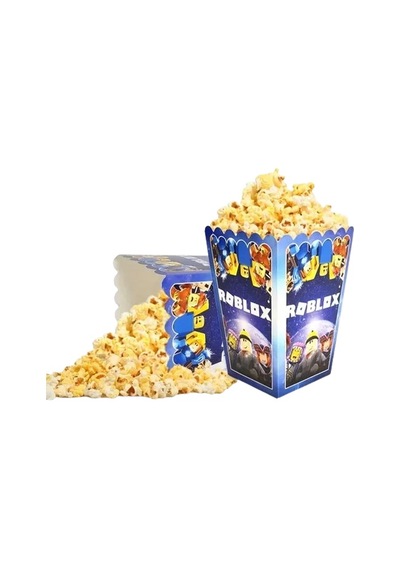 Mısır Kutusu Pop Corn 8 Li Roblox Temalı Doğum Günü Parti Malzemesi