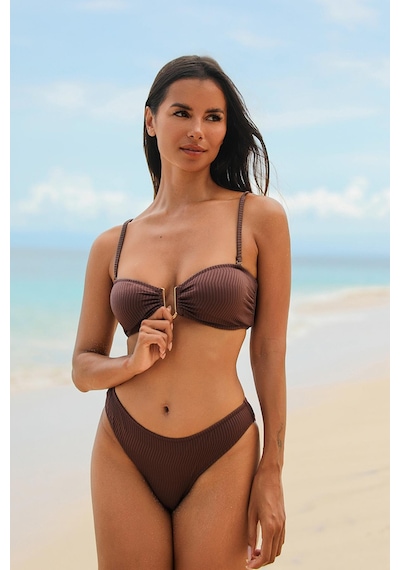 Amarelle Assos Mocha Straplez Bikini Takım Kahverengi