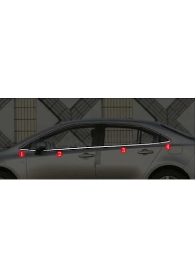 Toyota Corolla 2019 Son Kasa Uyumlu Cam Alt Çıtası