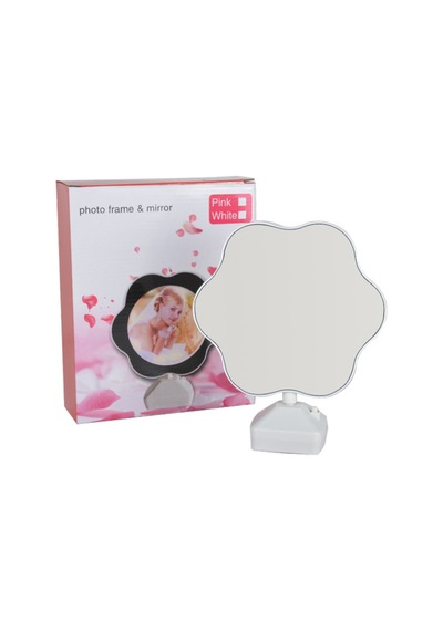 Led Işıklı Sihirli Papatya Ayna 21,5x18cm Beyaz Fotoğraflı Kişiselleştirebilir Ürün Sarı