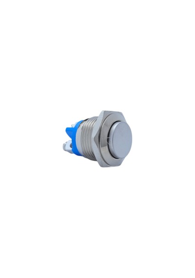 E40 16mm Metal Işıksız Yaylı Buton - Çıkık Kafa - 1 No - Ip67
