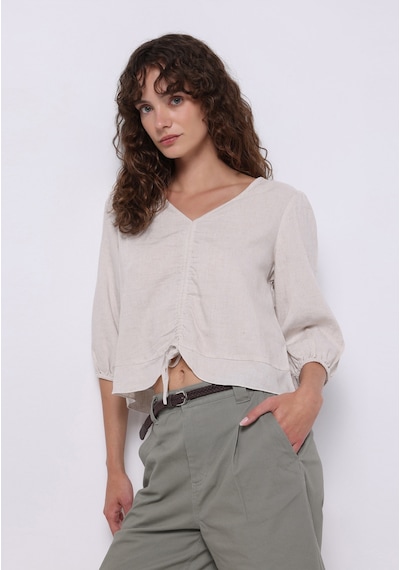 Colin's Colins Regular Fit Kadın Bej Gömlek Cl1074628 Q1.v1 Beı Bej