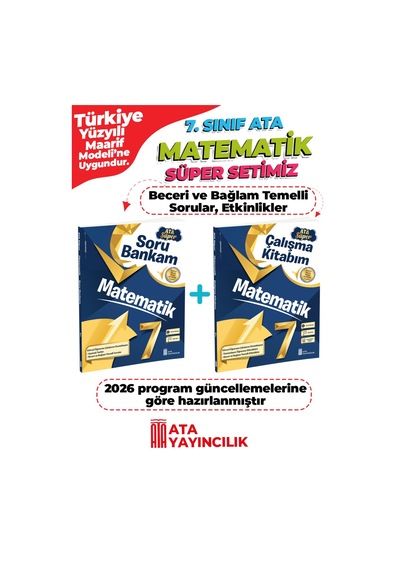 7. Sınıf Matematik Süper Set Soru Bankam + Çalışma Kitabım Yeni