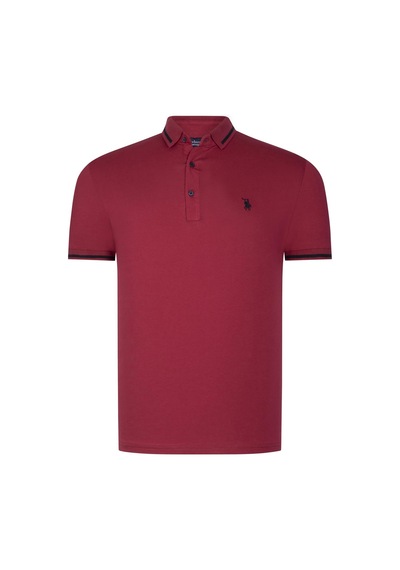 T8586 Dewberry Erkek Polo Yaka T-shırt-koyu Bordo