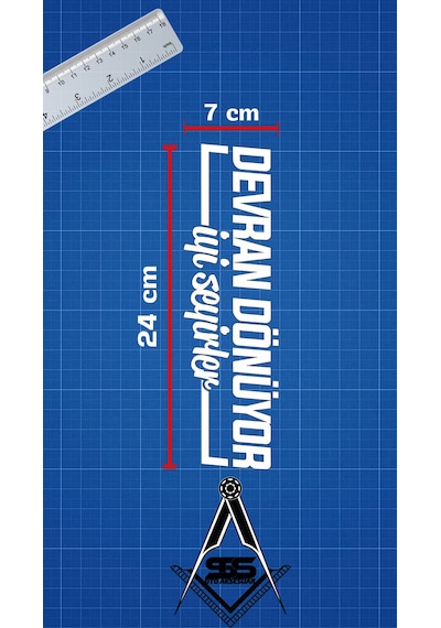 Devran Dönüyor, İyi Seyirler Yazı Jdm Araba-motosiklet Cam Etiket Sticker 24x7cm Beyaz Renk Beyaz