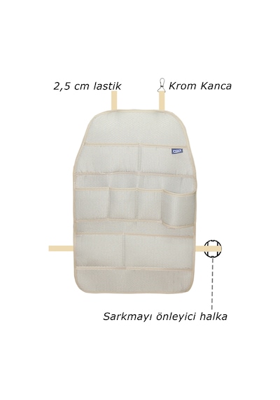 Bod Koltuk Arkası Düzenleyici Araç Içi Organizer 2 Li Set