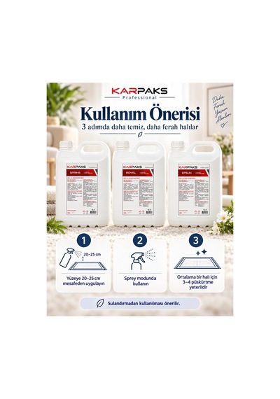 Halı Ve Oda Parfümü 3 Lü Deneme Seti 3x5 L Spring + Royal + Efsun Profesyonel Koku Seti Diğer