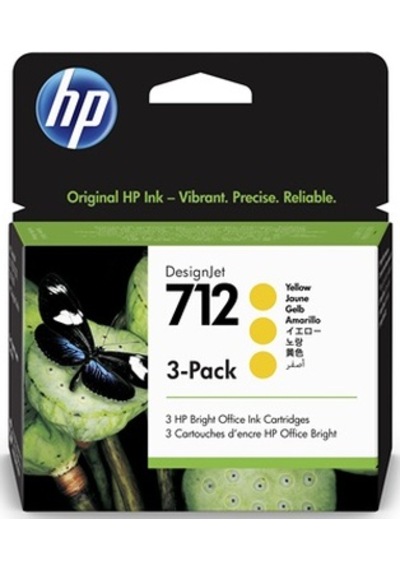 3Ed79A Hp 712 Designjet Sarı 3'Lü Paket 29 Ml