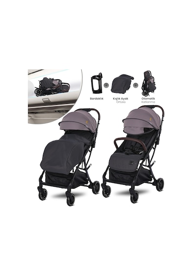 Lorelli Minori Otomatik Katlanır Kabin Boy Bebek Arabası - Grey Jasper