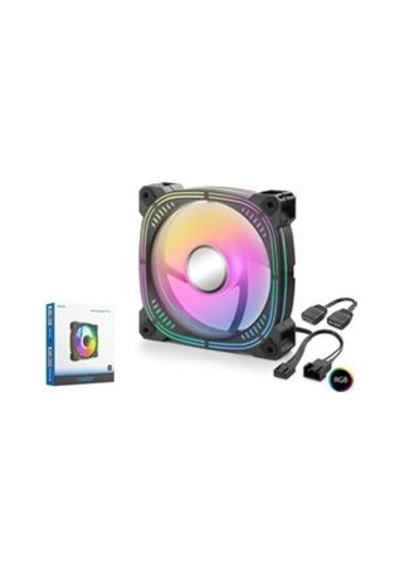 Nodar Nd2656 Kasa Fanı 3.nesil İç Ve Dış Parıltı Argb 12cm Siyah Diğer