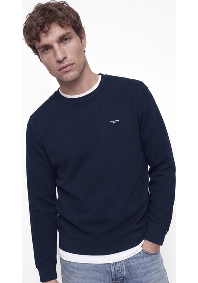 Jack & Jones Erkek Logo Detayli Regular Fit Sweatshirt - Alves - 12302739 Çok Renkli