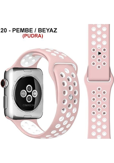 Apple Uyumlu  Watch Kordon 42 44 45 MM 2 3 4 5 6 7 Spor Silikon Kordon
