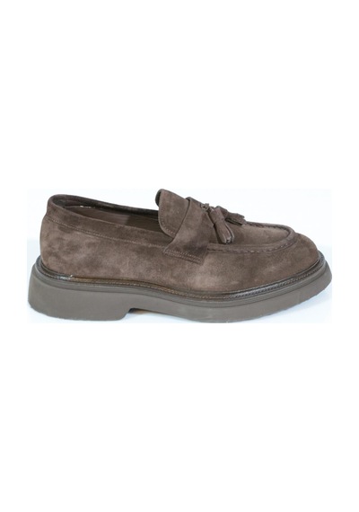 Dgn 2136 Erkek Loafer Ayakkabi Kahve Süet