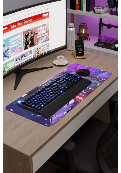 Yae Miko Genshin Impact Anime Gacha V5 - 70x30 Xl Gaming Mouse Pad Fare Altlığı