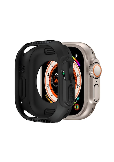 Forzacase Apple Uyumlu Watch  Ultra / Ultra 2 49mm İle   Önü Açık Armor Silikon Tpu Kasa Koruyucu Kılıf - Fc1176