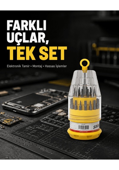 Elektronik Tamir Tornavida Seti Ateşe Dayanıklı Ve Ergonomik 22487528