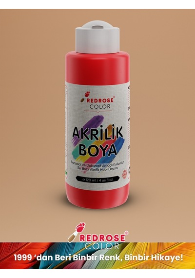 Red Rose Kırmızı Akrilik Boya 120 ML