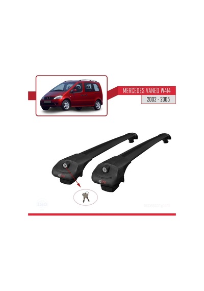 Mercedes Vaneo W414 2002-2005 Arası İle Uyumlu Ace-1 Ara Atkı Tavan Barı Siyah