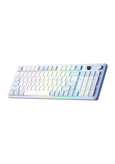 S99 Sky Realm Kablosuz Gaming Klavye Red Switch, 4000mah Batarya, 3 Modlu Bağlantı Kablolu, 2.4g, Bluetooth , Tft