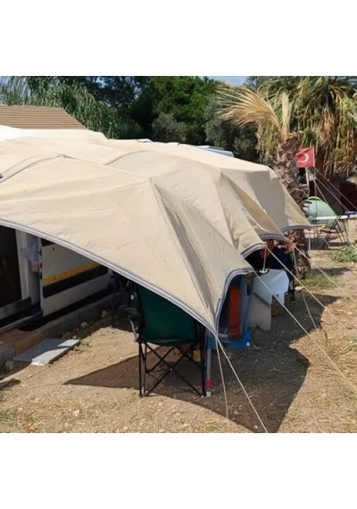 %95 Gölgeleme Kapasiteli Krem Renkli Gölgelik File - 4 M X 12 M