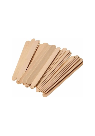Epoksi Karıştırma Çubuğu Ahşap Dil Basma Çubuğu Naturel 100 Lü 14 Cm Renksiz