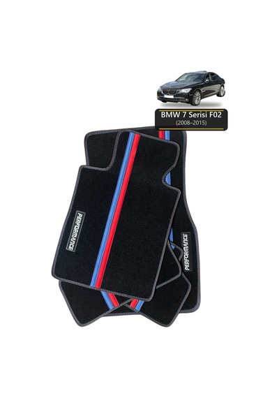 Oto Halı Paspas Bmw 7 Serisi F02 2008-2015 Uyumlu M Performance M Teknik Sport Kaymaz & Şık Tasarım - Tasarım 3
