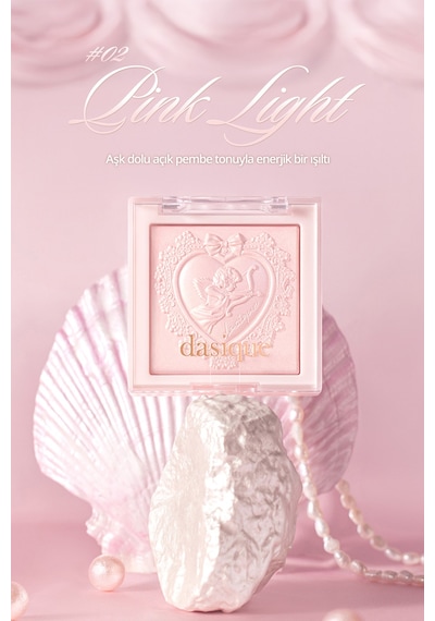 Dasique İnci Taneleriyle Yoğun Işıltı Sunan Özel Tasarımlı Aydınlatıcı Luxe Glow Highlighter 02 Pink Light