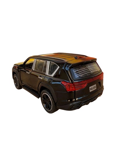 1:32 Ölçek Metal Model Araba Lx600 Lüks Suv Jip - Işıklı Sesli Çek Bırak - Siyah